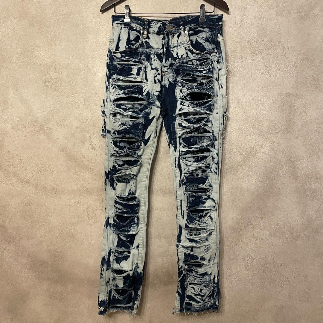 クラッシュダメージデニムパンツ　y2kミニマルALYX RickOwens　S１