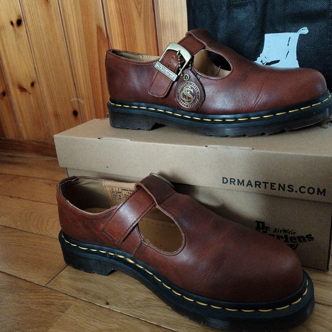 Dr. Martens イングランド　ウィスキー 　Tバーシューズ uk6　25