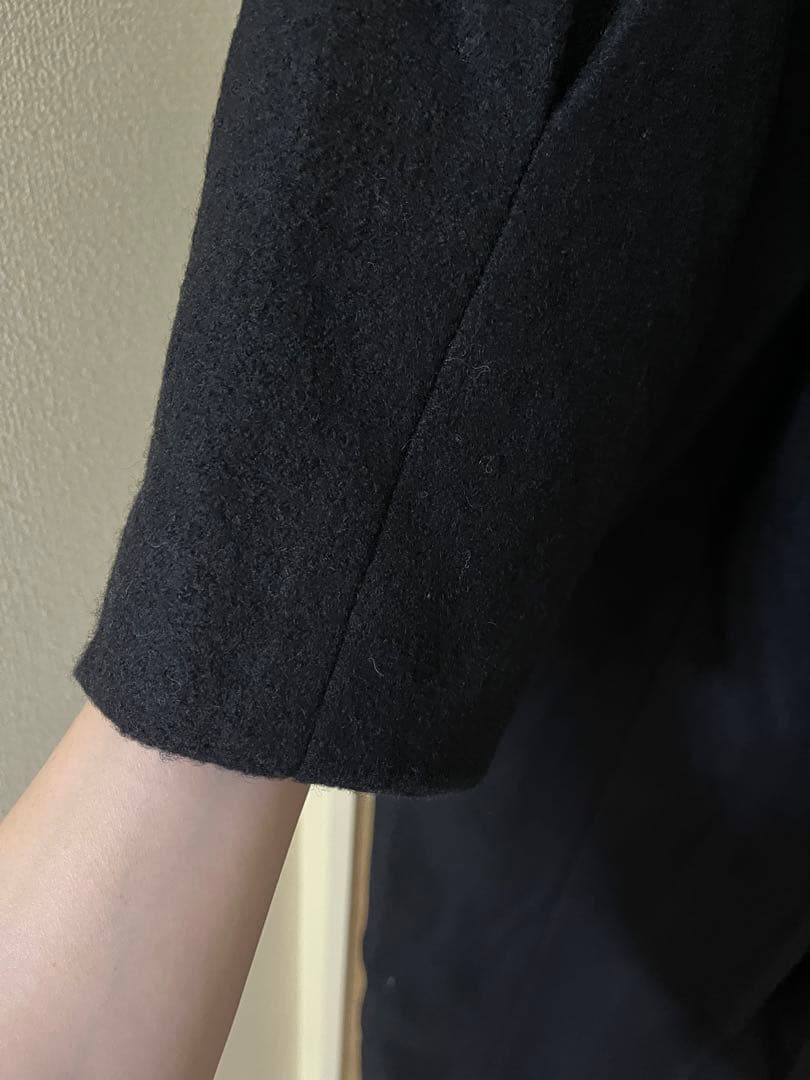 MANOF ブラックロングコートL