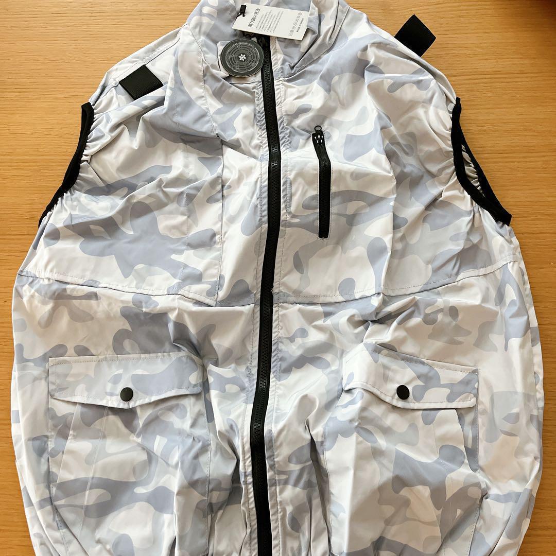 2XL ブルーグレー　大風量　空調服モバイルバッテリー20000mah付　作業服