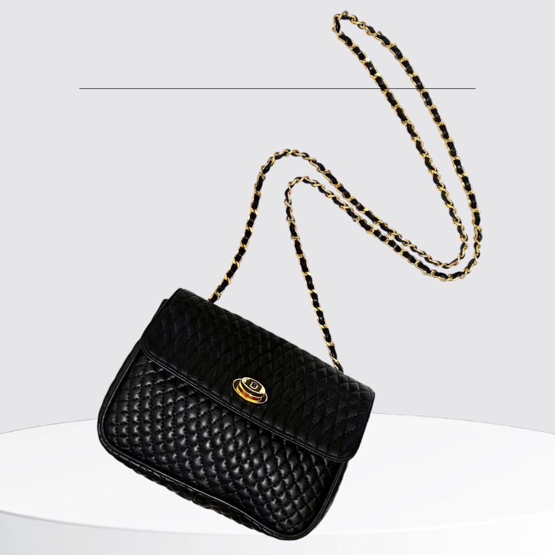 BALLY 黒 キルティング 2wayハンドバッグ