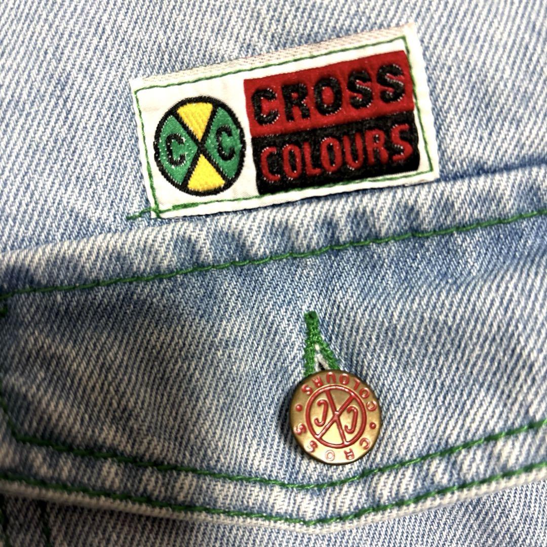 90´s USA製 cross colours デニム カバーオール B系