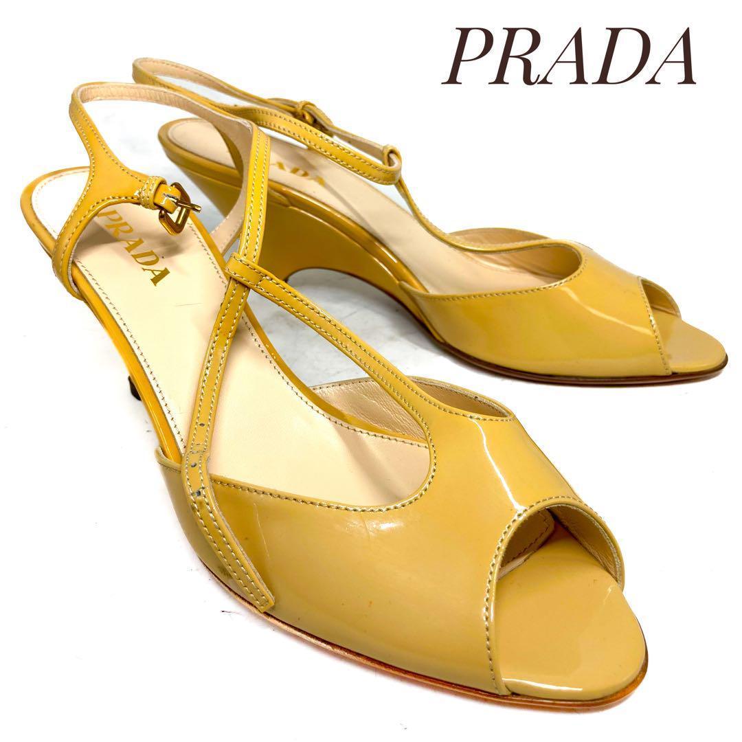 プラダ PRADA オープントゥ パンプス ハイヒール クリアヒール