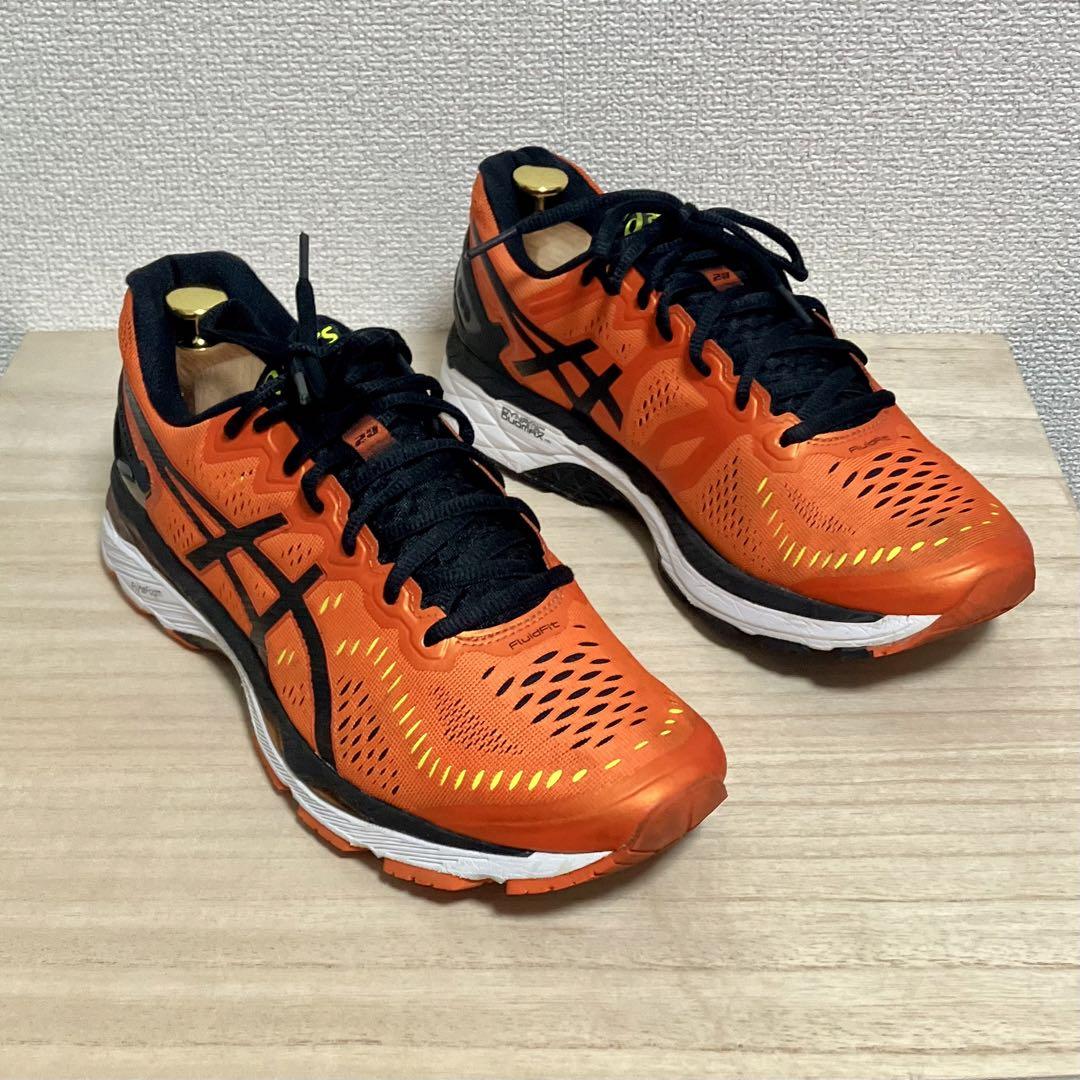 美品 アシックス ASICS ゲルカヤノ オレンジ 27cm