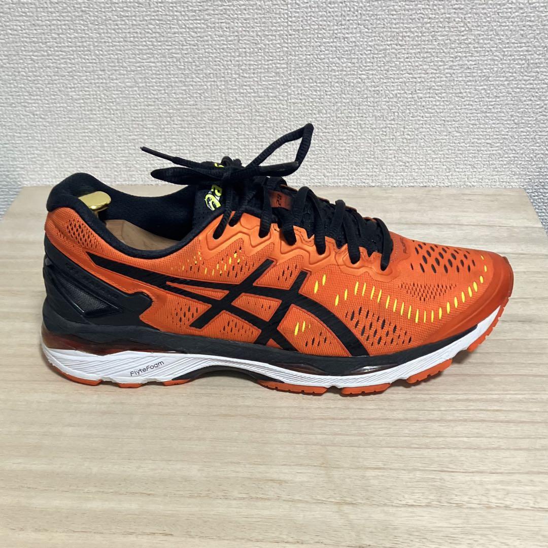 美品 アシックス ASICS ゲルカヤノ オレンジ 27cm