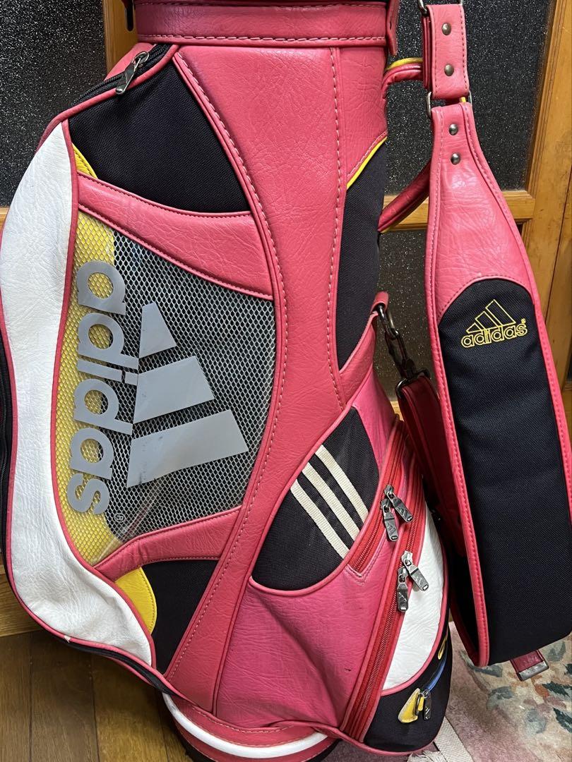 adidas レッド キャディバッグ