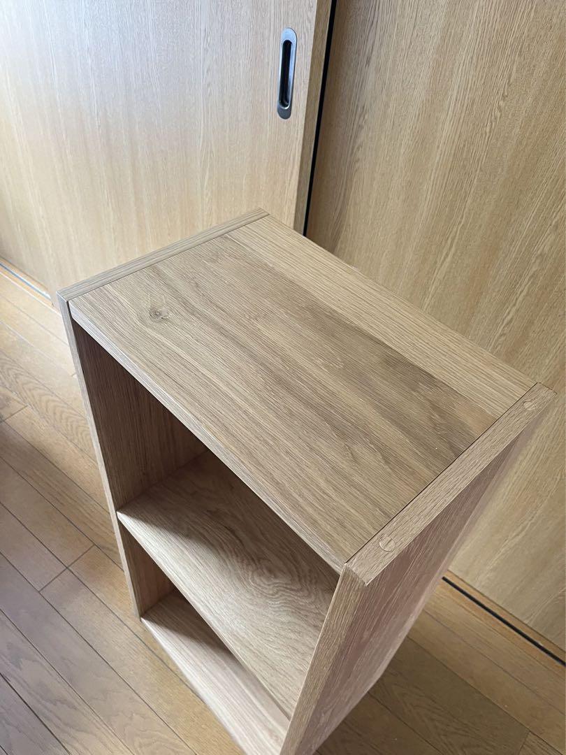 【美品】　無印良品　スタッキングシェルフ・２段・オーク材