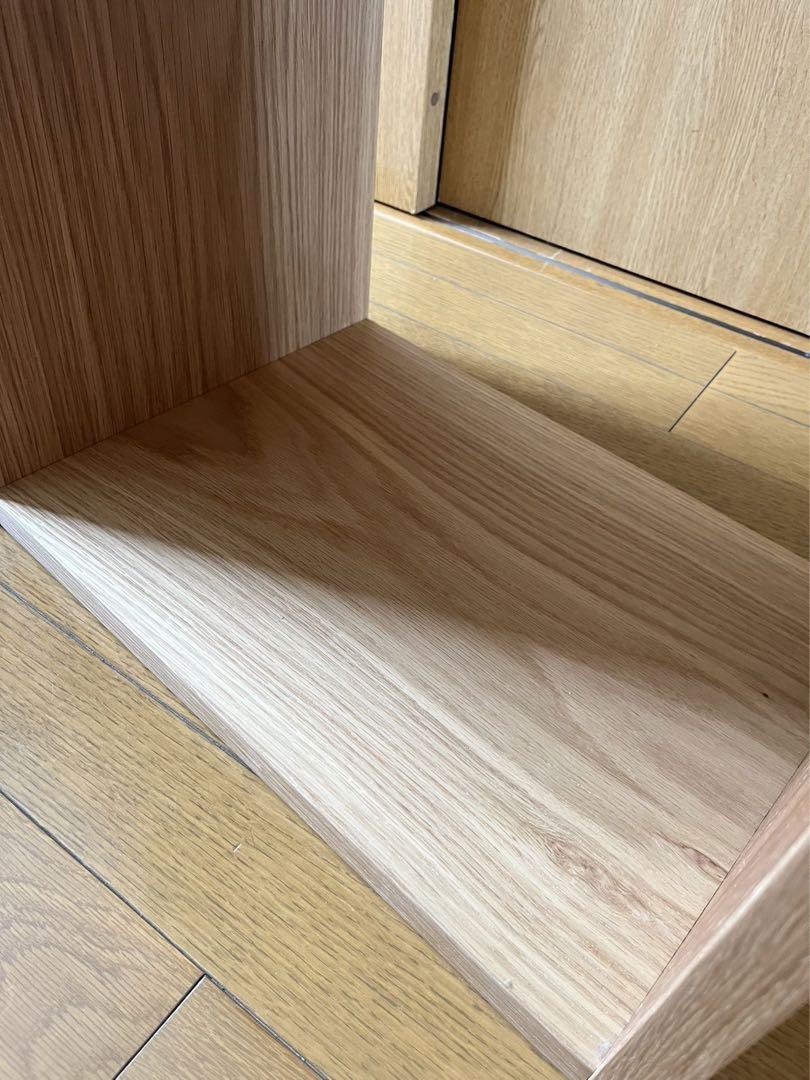 【美品】　無印良品　スタッキングシェルフ・２段・オーク材