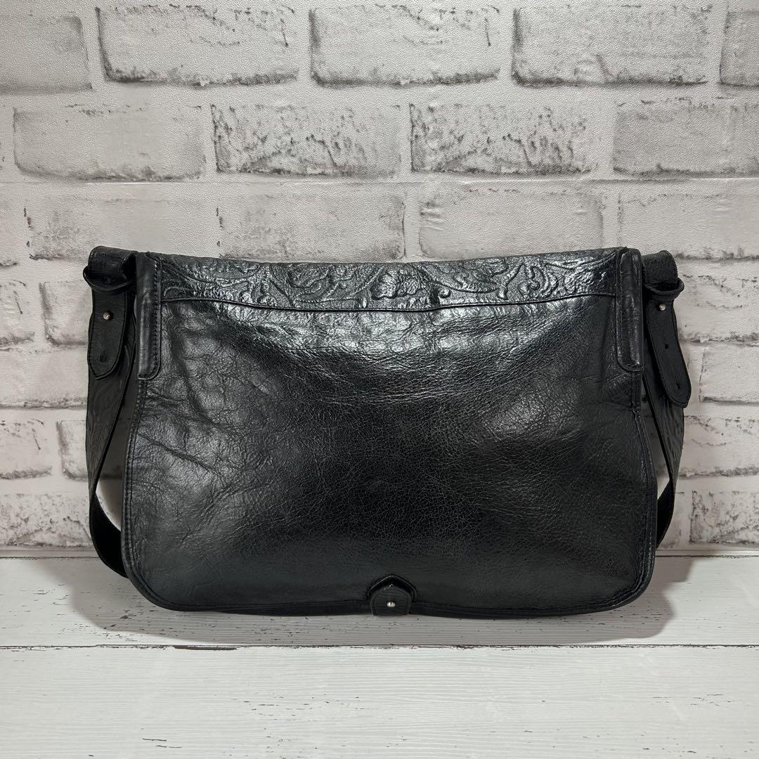KENZO ヴィンテージ ショルダーバッグ 2way 黒 レザー フランス製