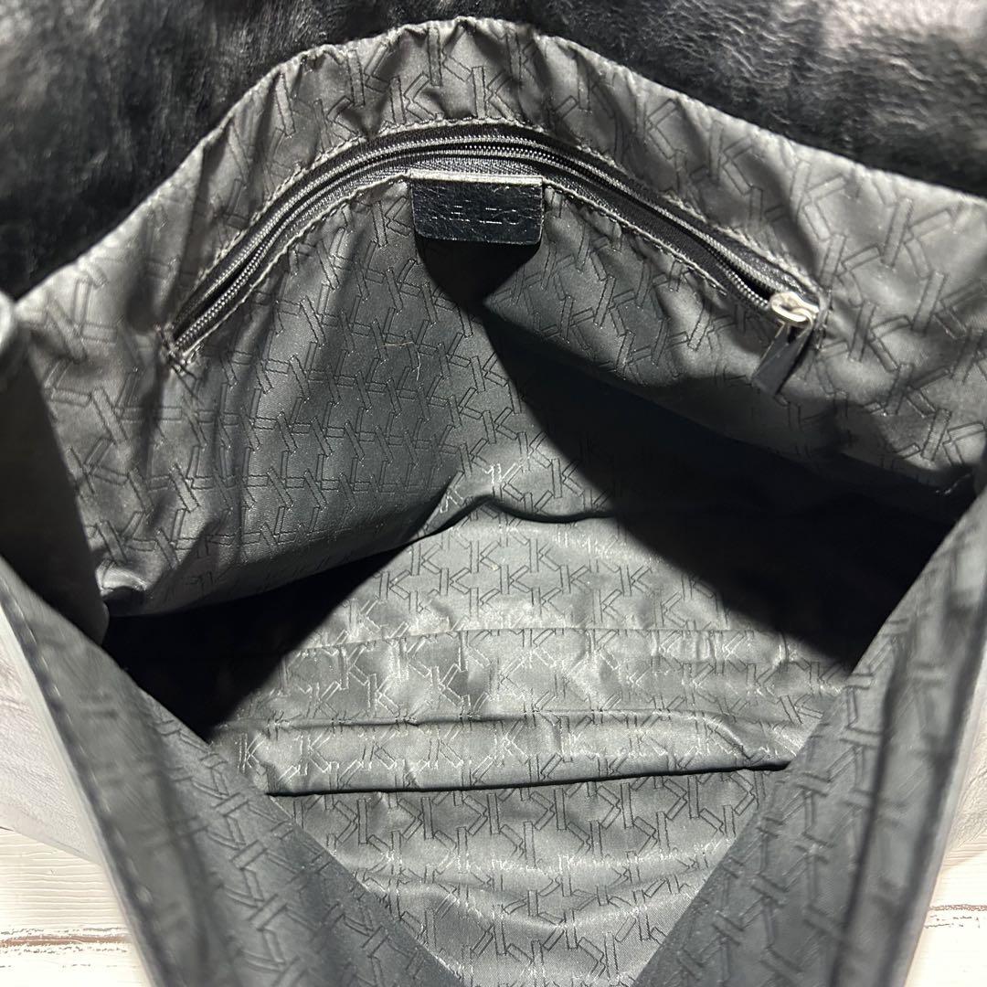 KENZO ヴィンテージ ショルダーバッグ 2way 黒 レザー フランス製