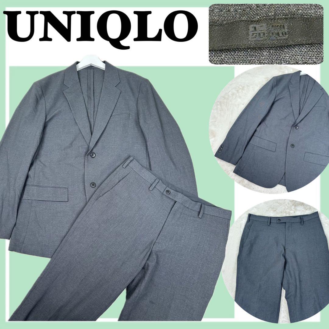 美品！ ユニクロ 感動セットアップスーツ ダークグレー XLサイズ ✨美品✨2025年モデル UNIQLO 感動セットアップスーツ