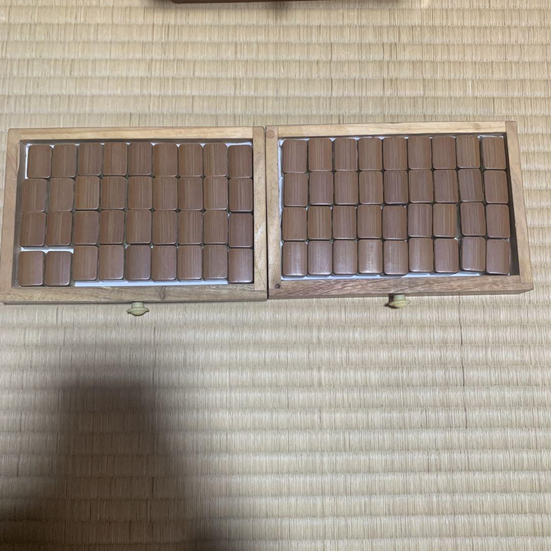 麻雀牌　木箱付き　骨董