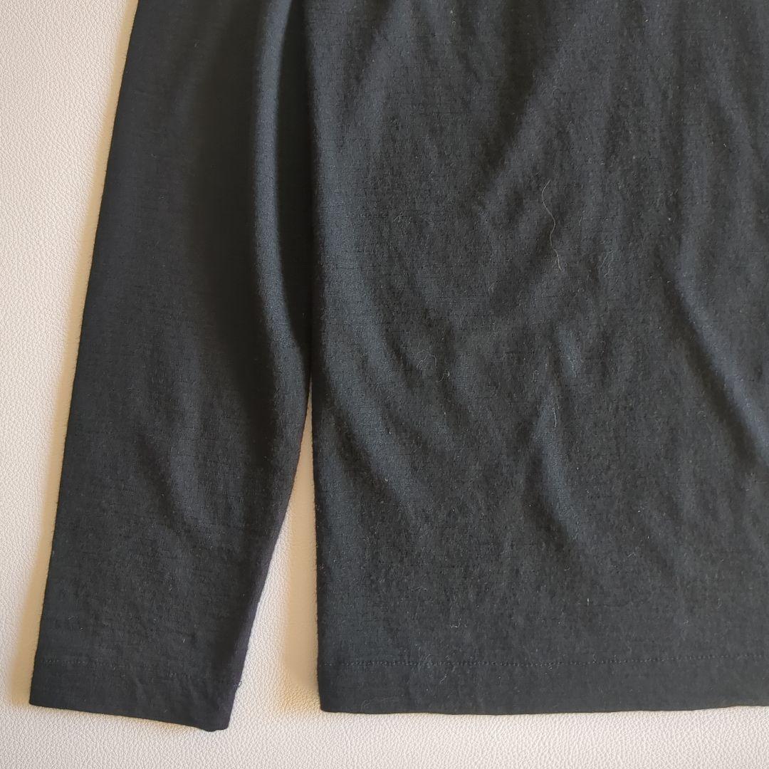 トリココムデギャルソン ニット 丸襟 バイカラー 黒 シルバー 薄手 トリココムデギャルソン ニット 丸襟 バイカラー 黒 シルバー 薄手