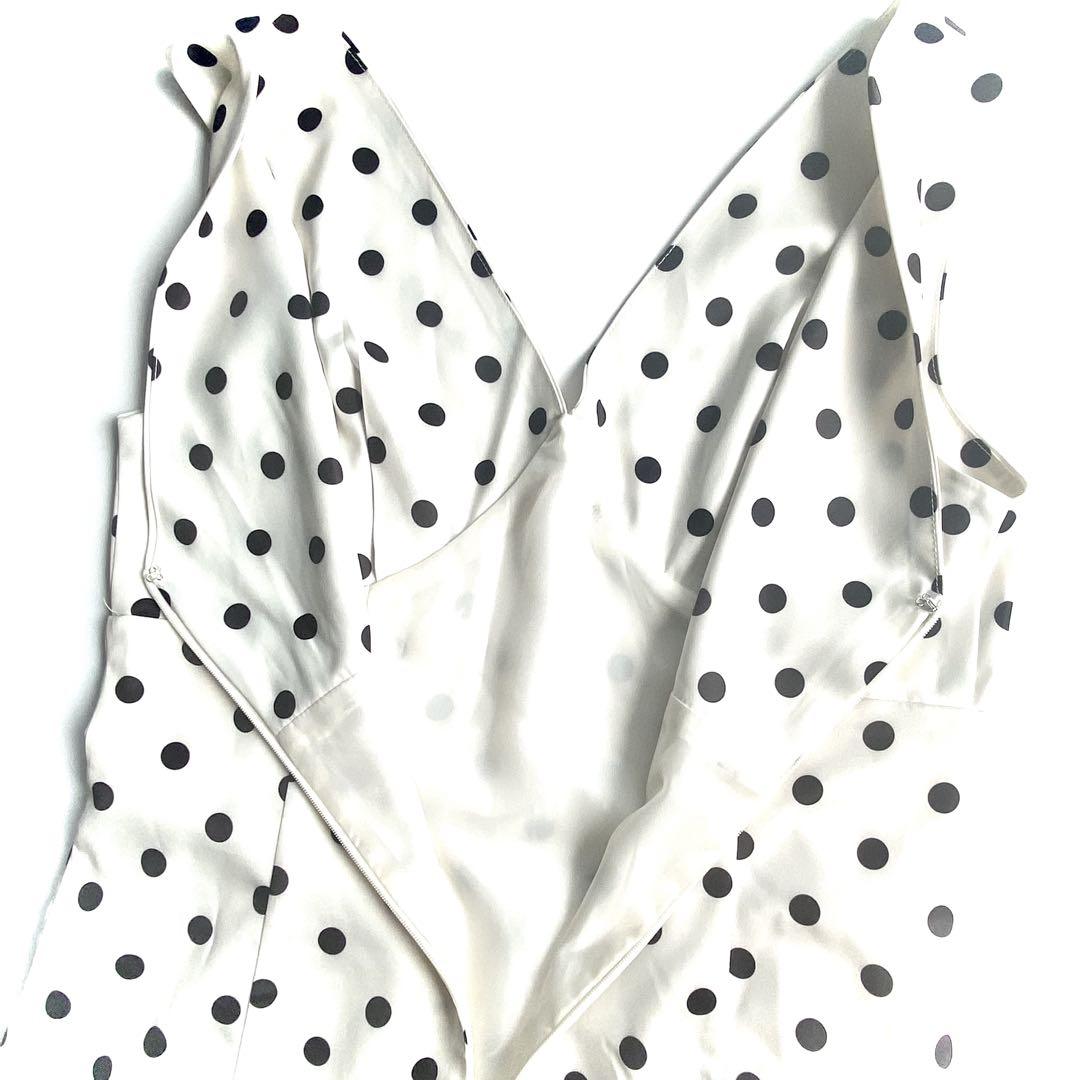 極美品 Bibiy BETTY DOT DRESS ドットワンピース ホワイトM