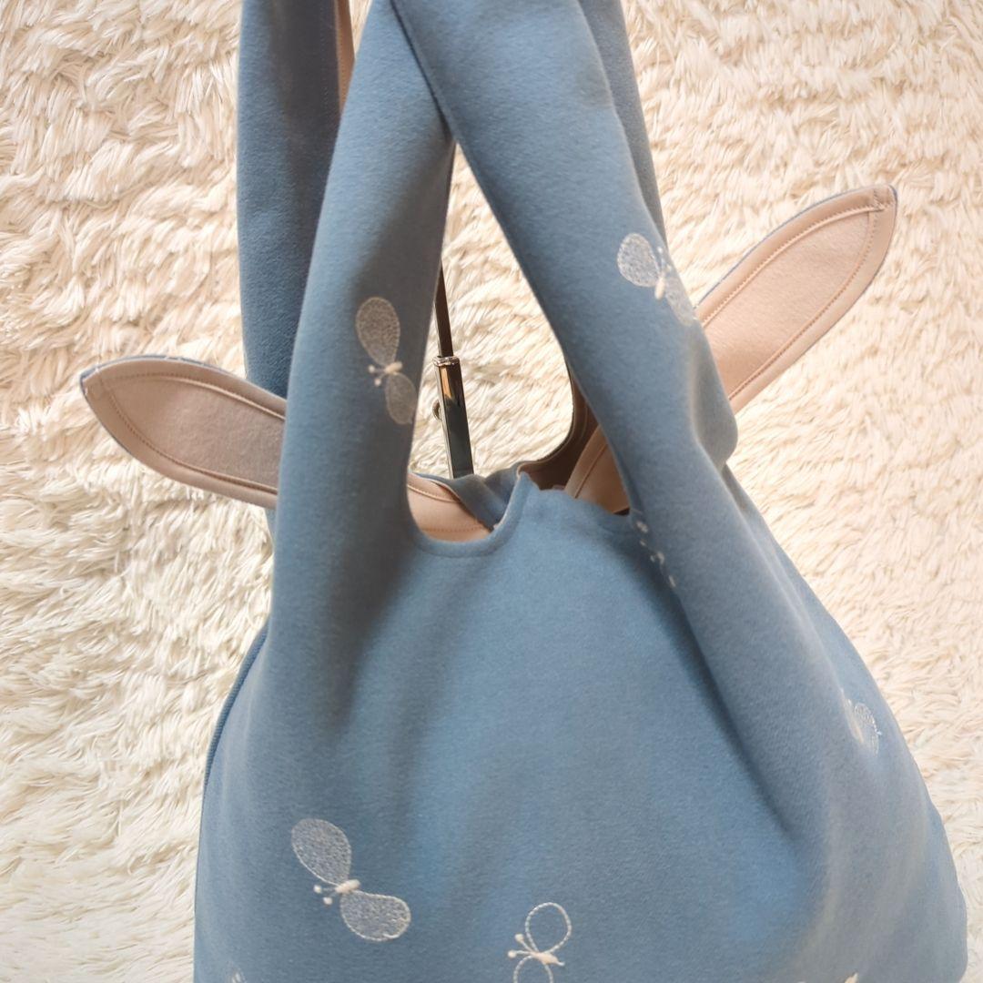 希少 未使用級 ミナペルホネン usa bag大 × chouchoトートバッグ