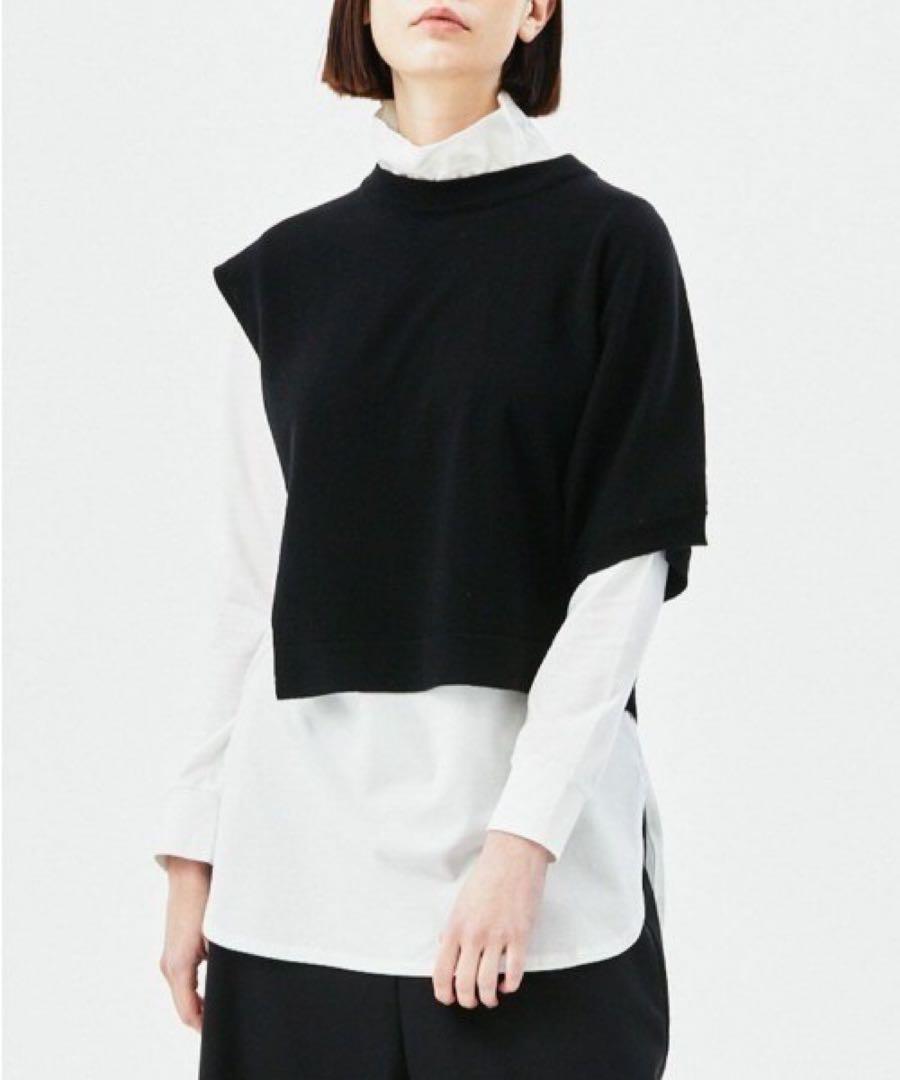 mizuiro ind asymmetry vest ウール アシンメトリー