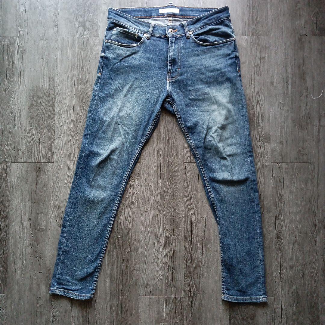 A/X スキニーデニム メンズ　32 ダークブルー AVIREX ジーンズ 「WEB＆DEPOT限定」5POCKET SKINY JEANS