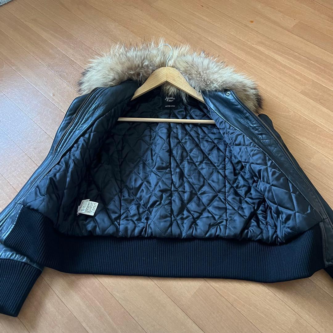 アナザーエディション 羊革レザーリアルファージャケット キルティング中綿入りS Another Edition GULLKHAN_COM