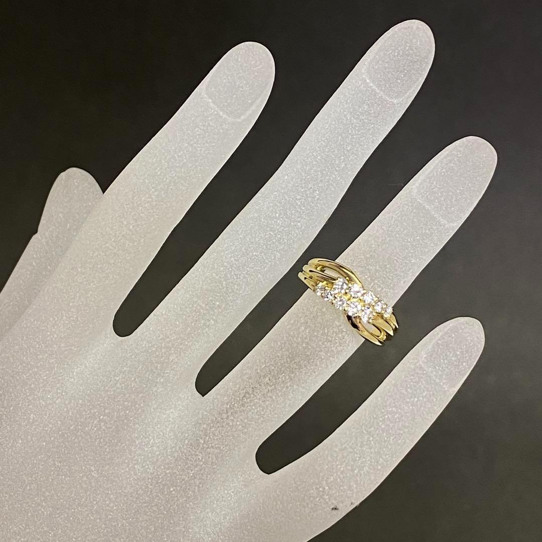K18　天然ダイヤモンドリング　0.50ct　サイズ11号　5.64ｇ　送料無料