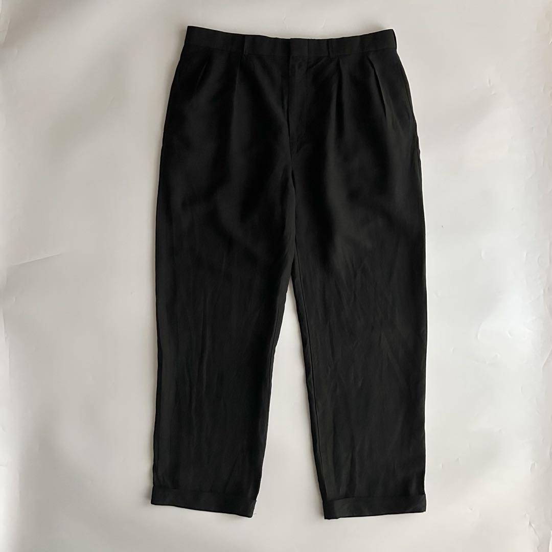 【スペシャル】90s ラルフローレン シルクリネン スラックスパンツ ブラック