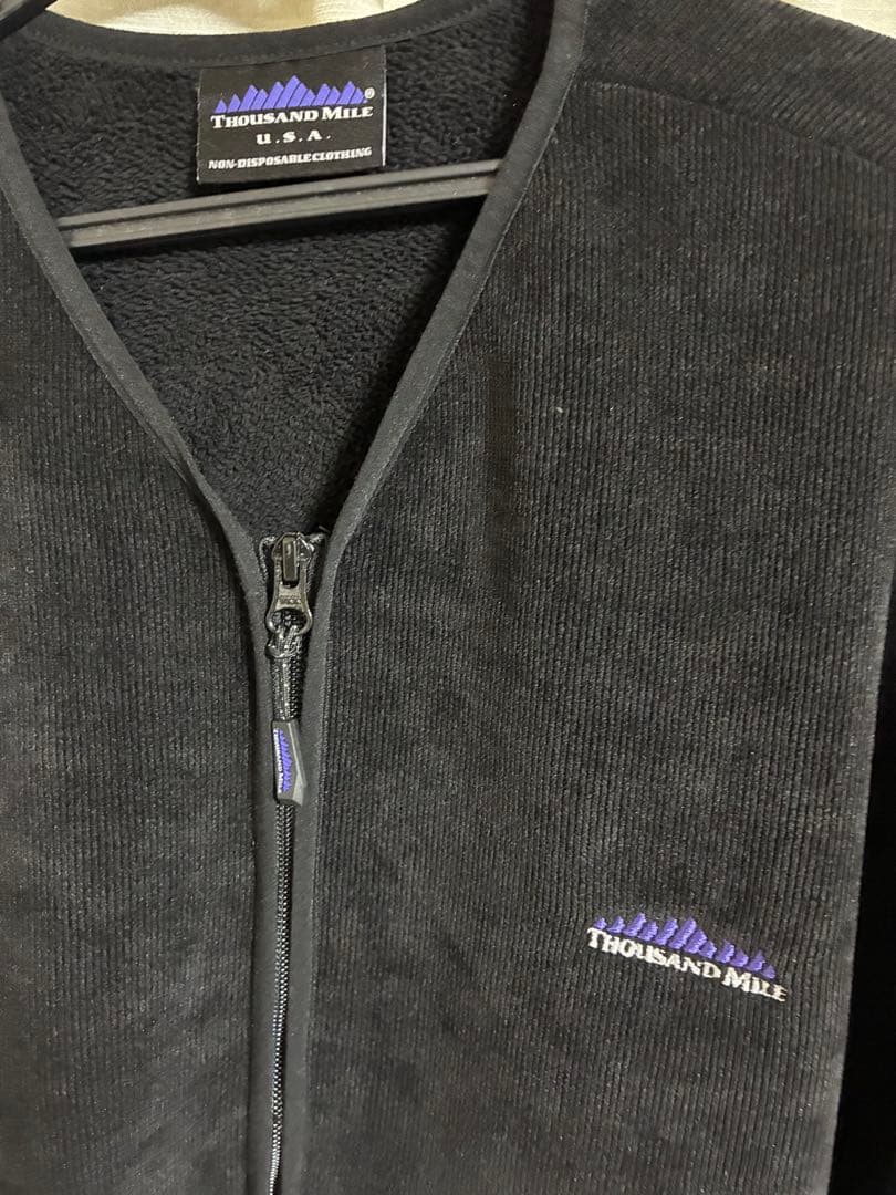 thousand mileフリースジャケット 黒