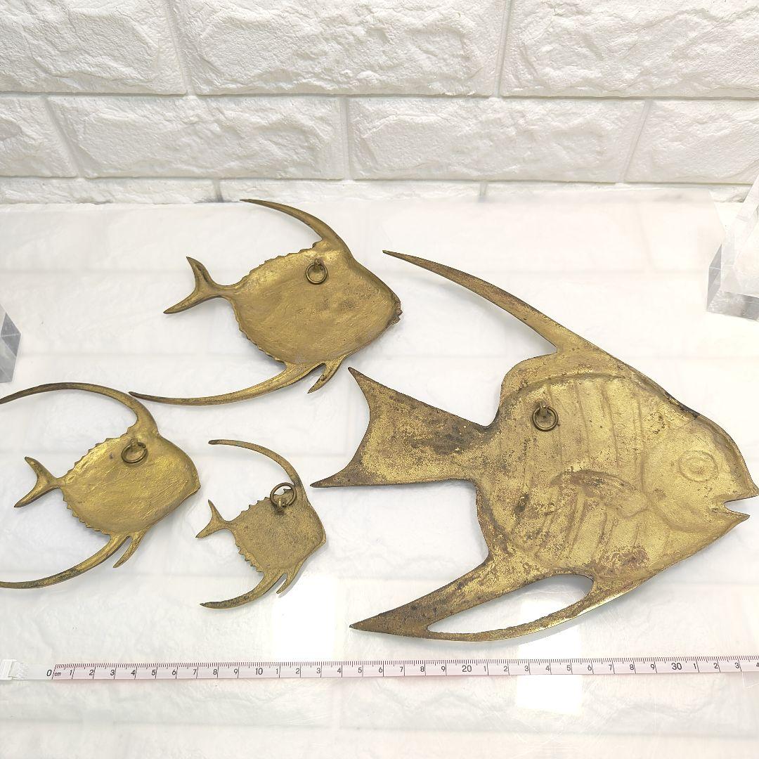 【真鍮】魚　壁掛け インテリア お洒落　アンティーク雑貨