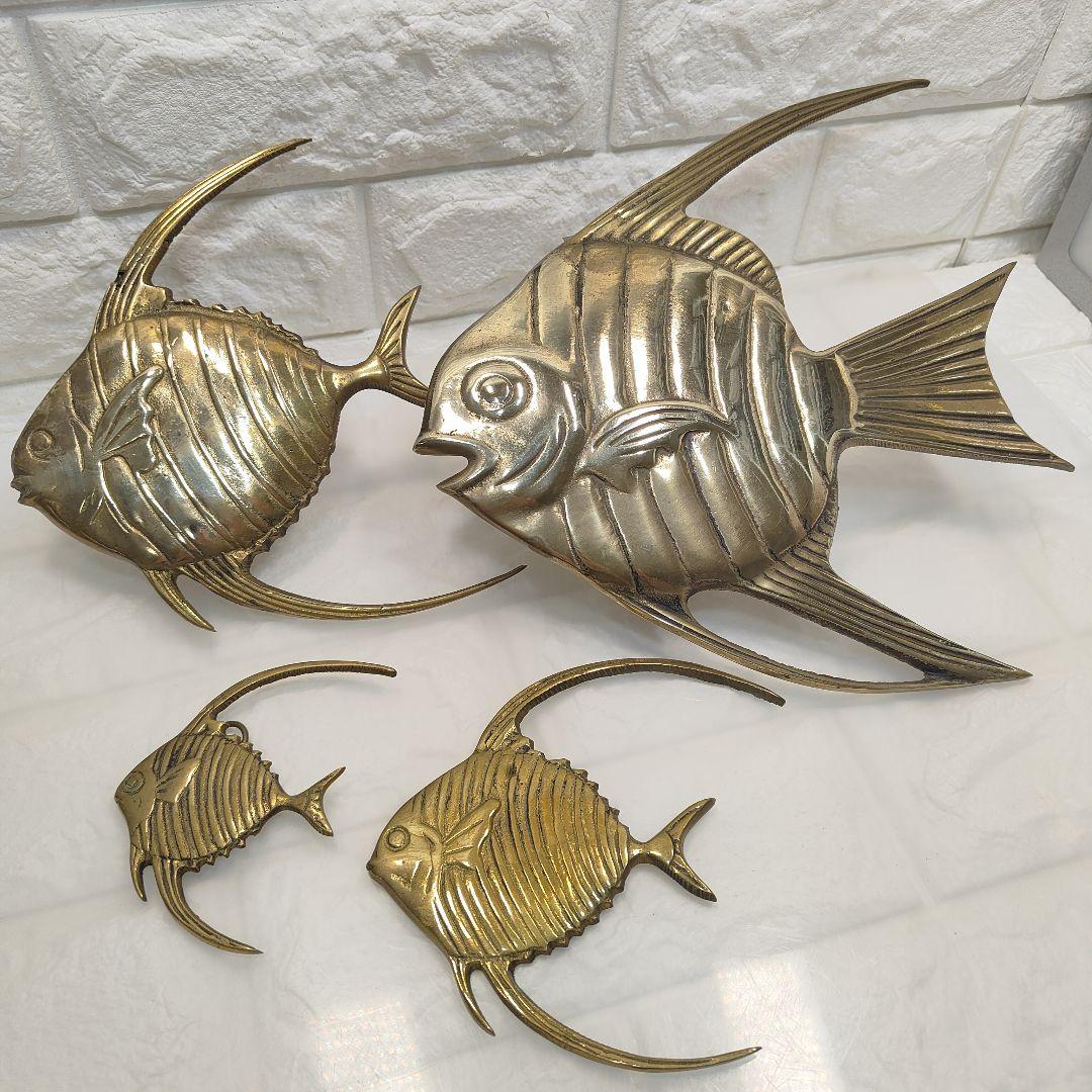 【真鍮】魚　壁掛け インテリア お洒落　アンティーク雑貨