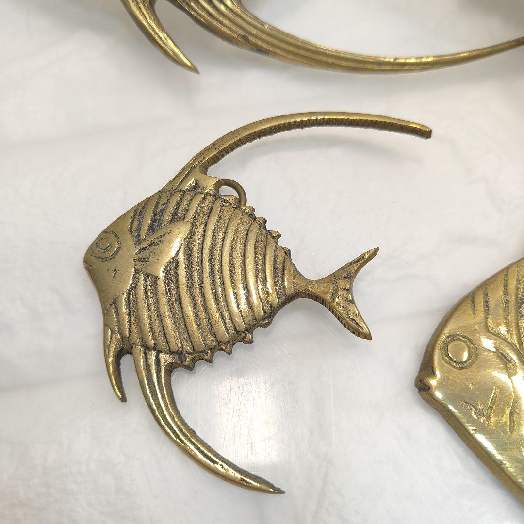 【真鍮】魚　壁掛け インテリア お洒落　アンティーク雑貨