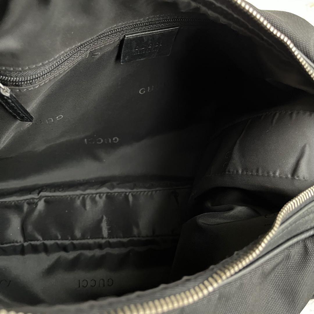 GUCCI ワンショルダーバッグ G金具 レザー ナイロン