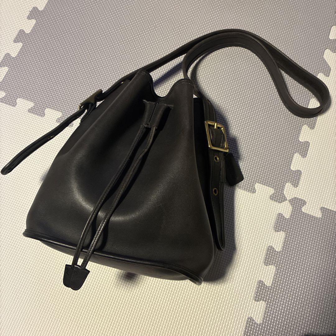 OLDCOACH ブラックレザーショルダーバッグ OLDCOACH ブラックレザー ショルダーバッグ - メルカリ