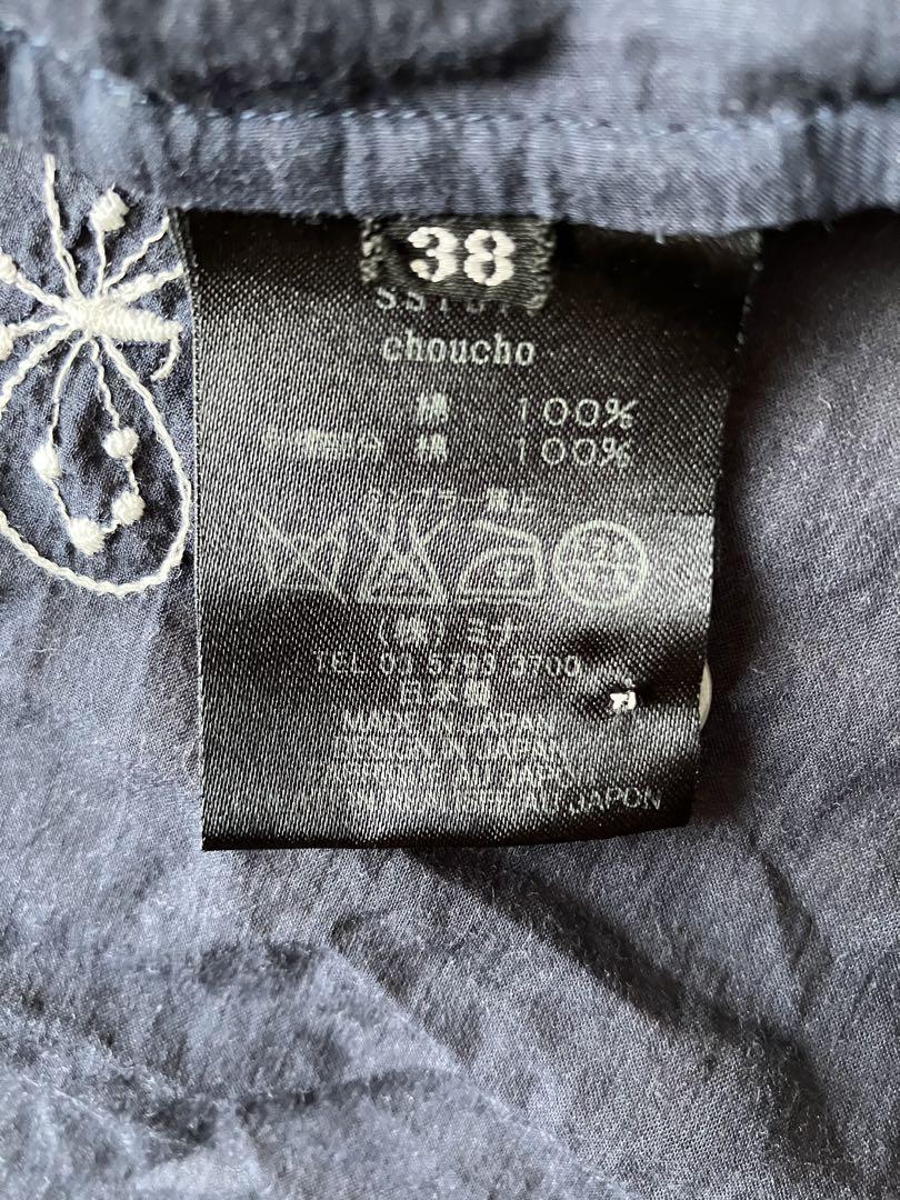 ミナペルホネン choucho 半袖ブラウス 38サイズ