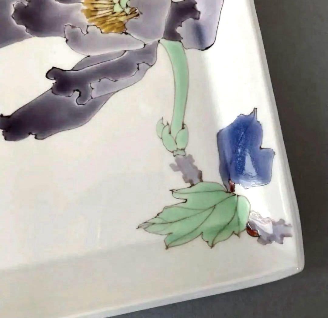 九谷焼 武腰潤 牡丹花絵板皿 - メルカリ