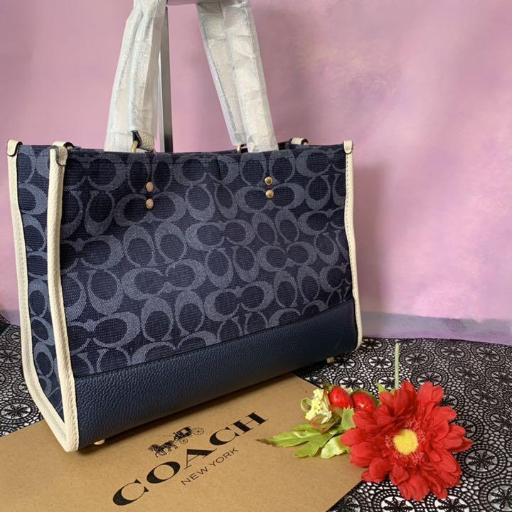 得価再入荷 COACH ワンポイント ショルダーバッグ 2way IQfEV-m42196838808 シグネチャー デニム 通販定番