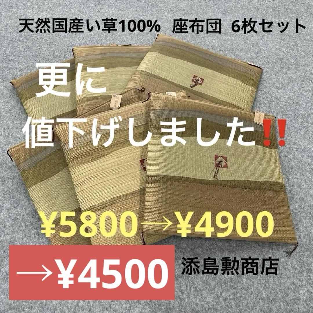 天然国産い草100% 座布団6枚セット