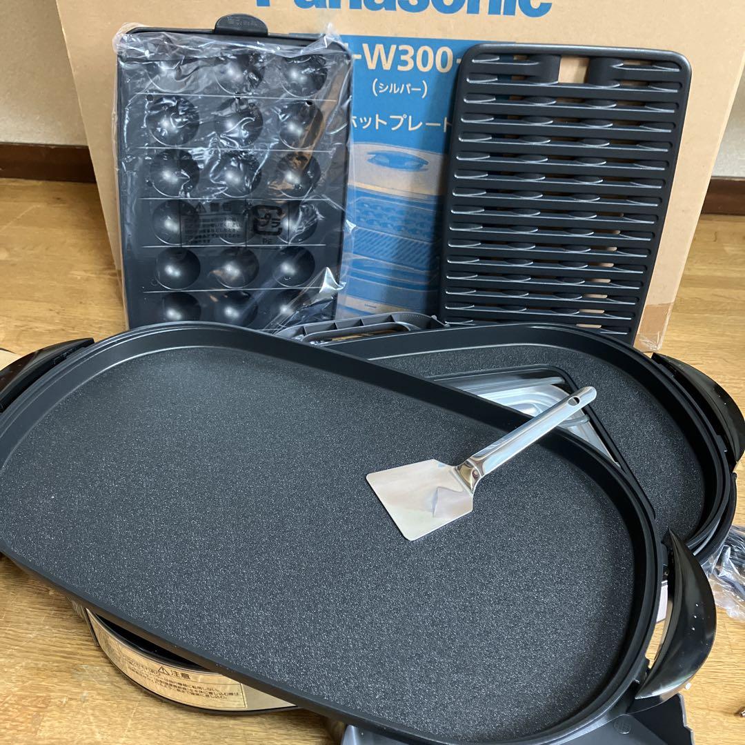 〈未使用〉パナソニック ホットプレート 焼肉 たこ焼き 平面 NF-W300-S