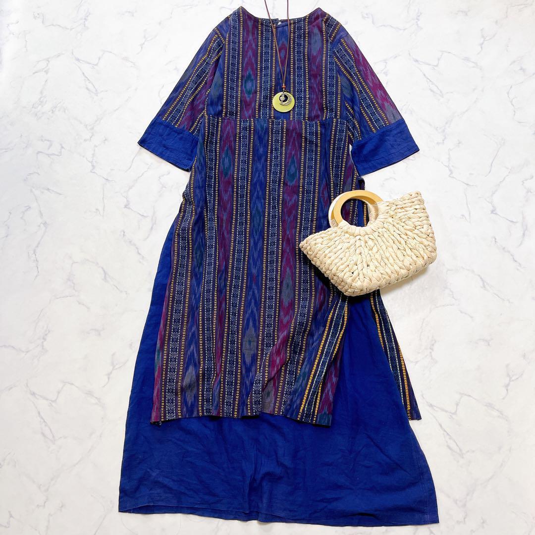 美品✨ MALAIKAマライカ ロングワンピース ゆったりエスニック