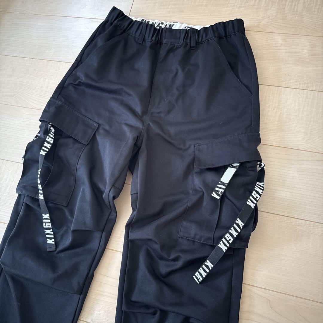 Dickies KIXSIX ディッキーズ　ロゴカーゴパンツ　ブラック　Mサイズ