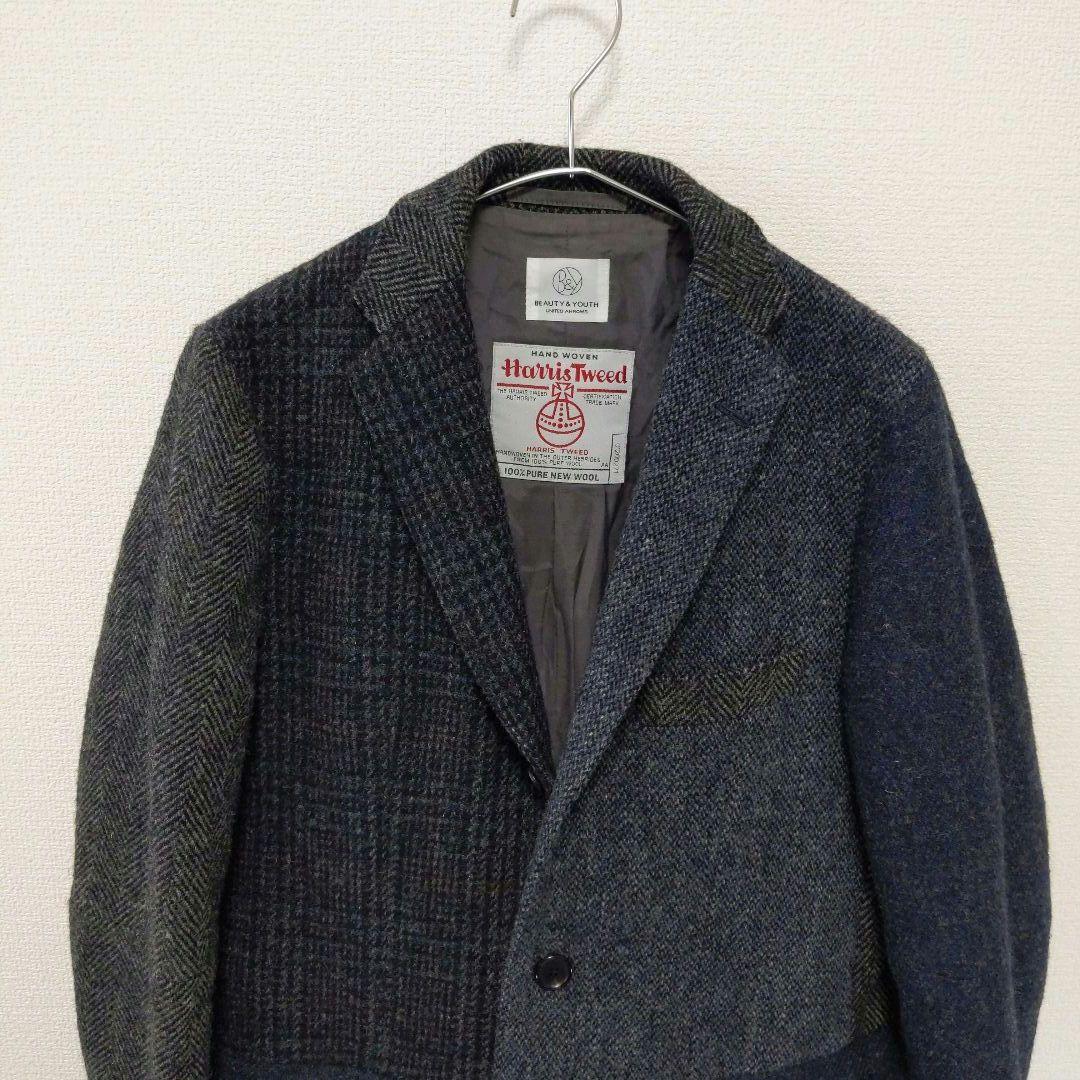 希少 UNITED ARROWS ハリスツイード М ウール100% 切り替え