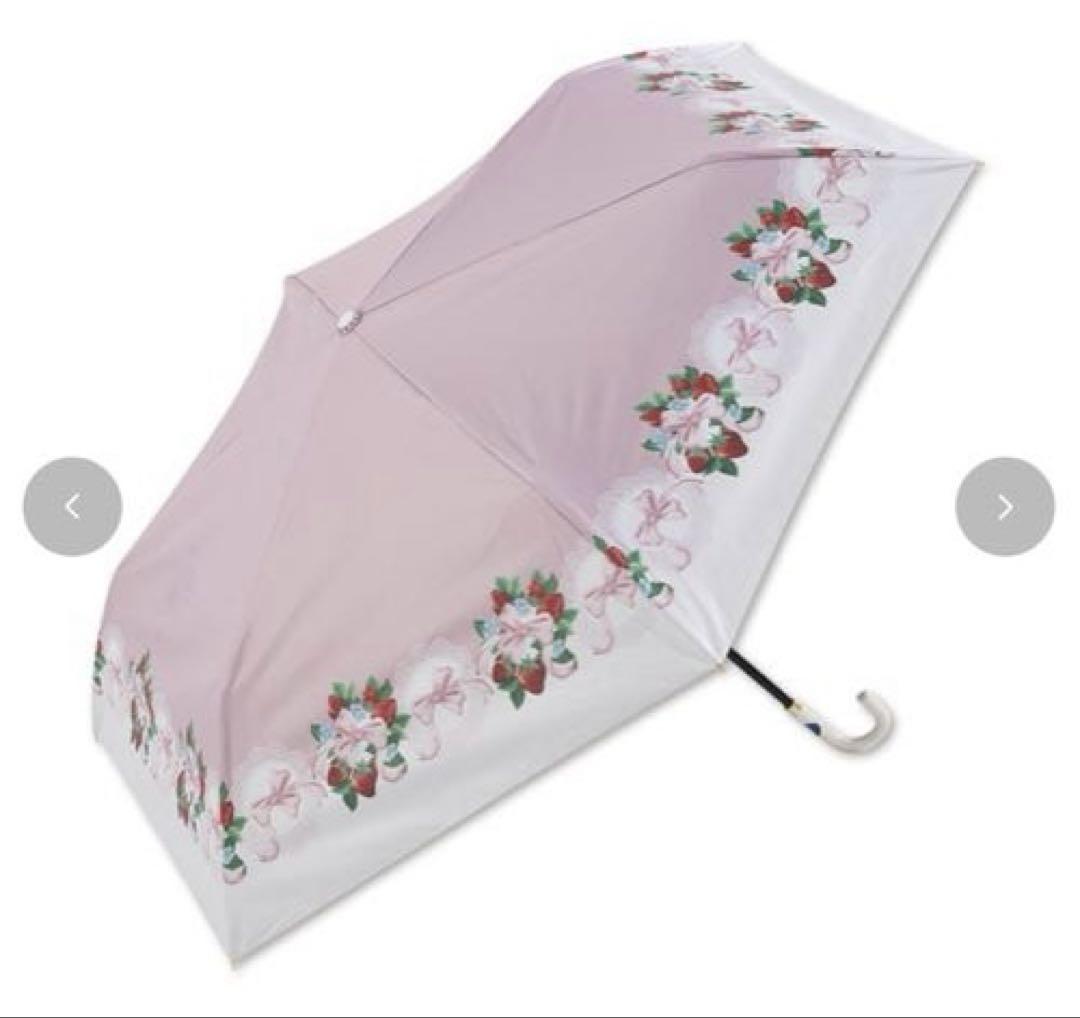 全ての しまむら 新品 青木美沙子 リボン いちご 晴雨兼用折りたたみ傘 小物