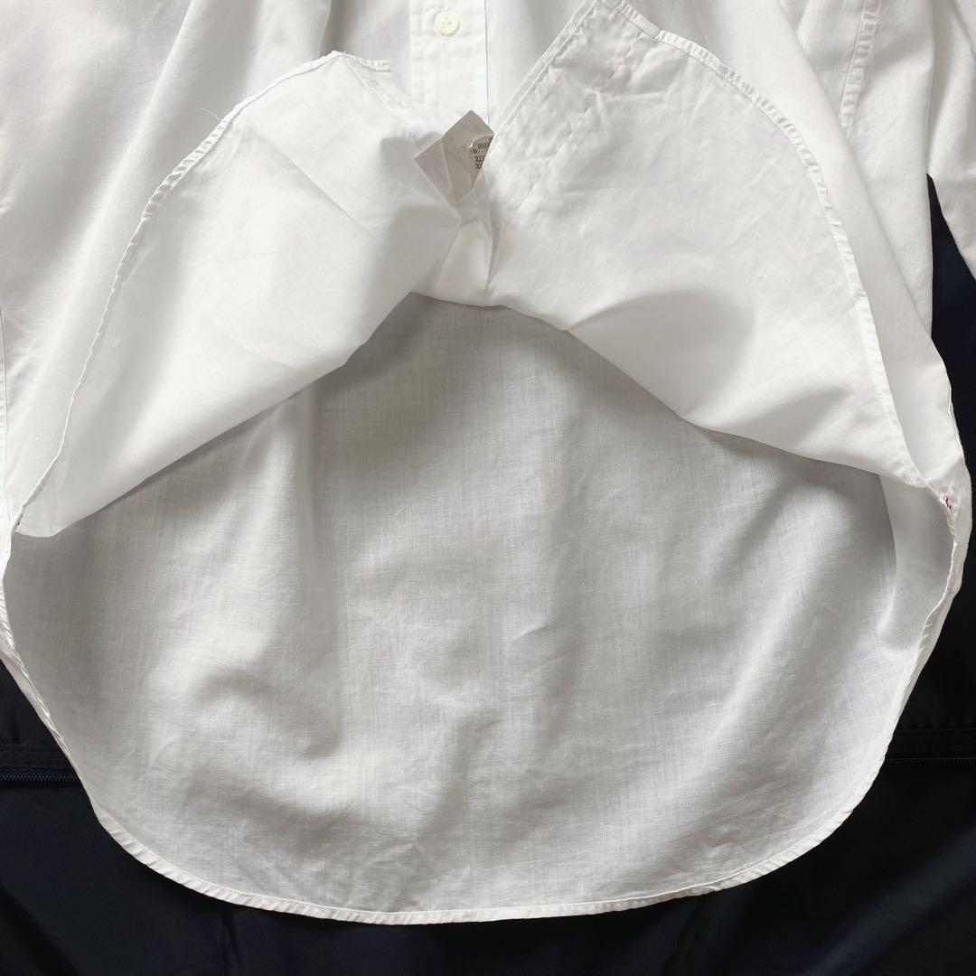 1未使用級！　80s　ハサウェイ　コットン　リネン　ワイド　シャツ　白　XL相当