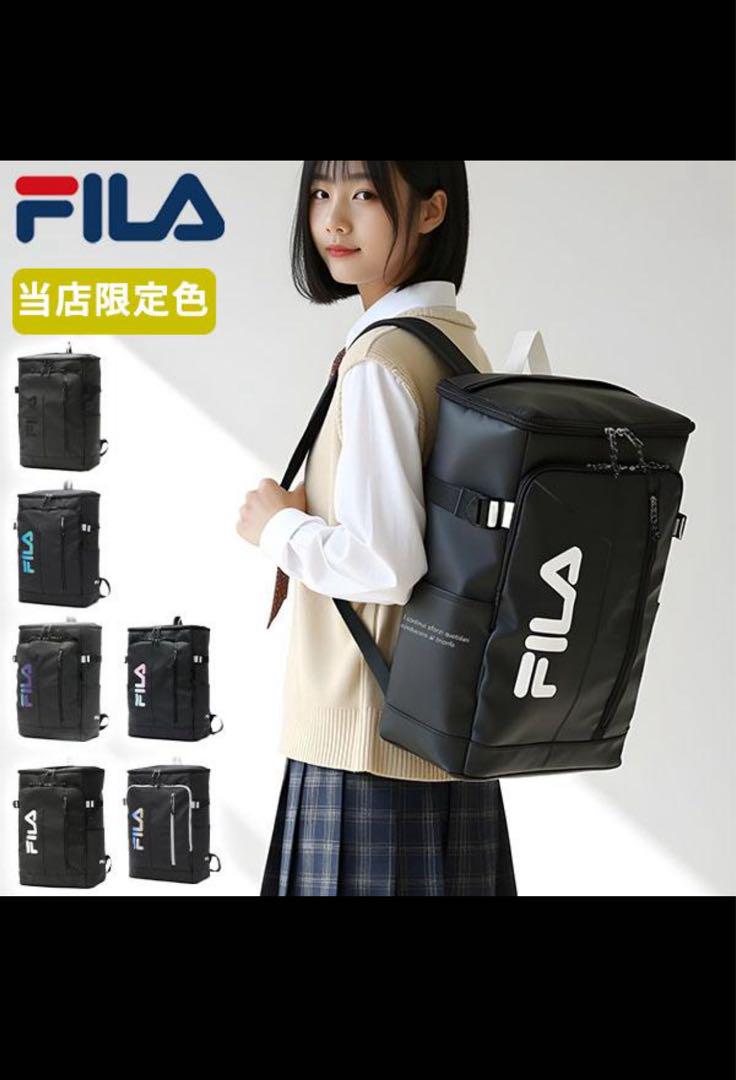FILA リュックサック30L 大容量　通学　クロ×ミックス　レディース　メンズ