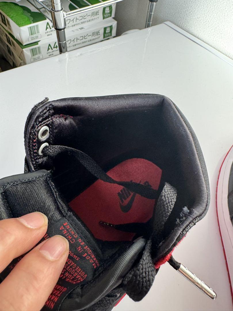 【中古】NIKE AIRジョーダン1ハイ　サテンブレッド【28cm】