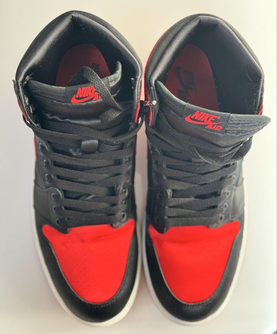 【中古】NIKE AIRジョーダン1ハイ　サテンブレッド【28cm】