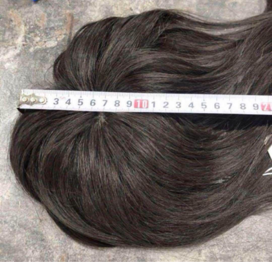 HairDre ヘアドレ L② 人毛100%ウィッグ ダークブラウン黒茶