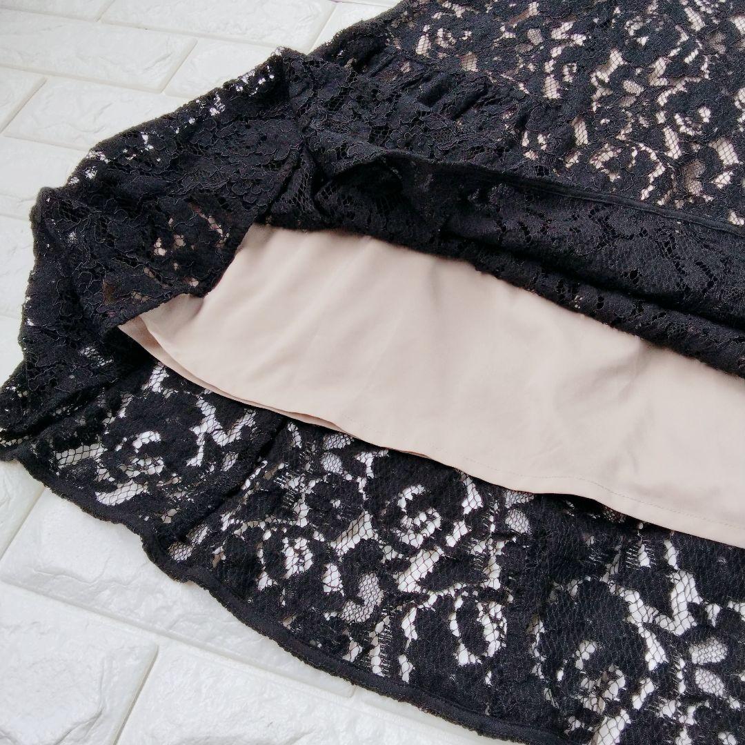 美品♪ セルフォード CELFORD 総レース マーメイド ロングワンピース M