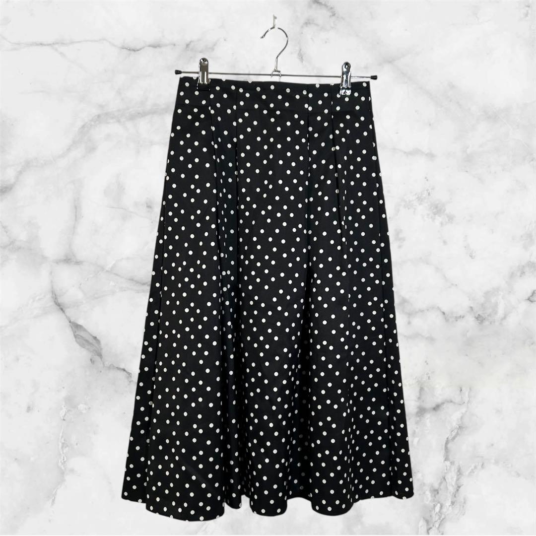 2610 美品 BALLSEY ボールジー ドットプリント ロングフレアスカート