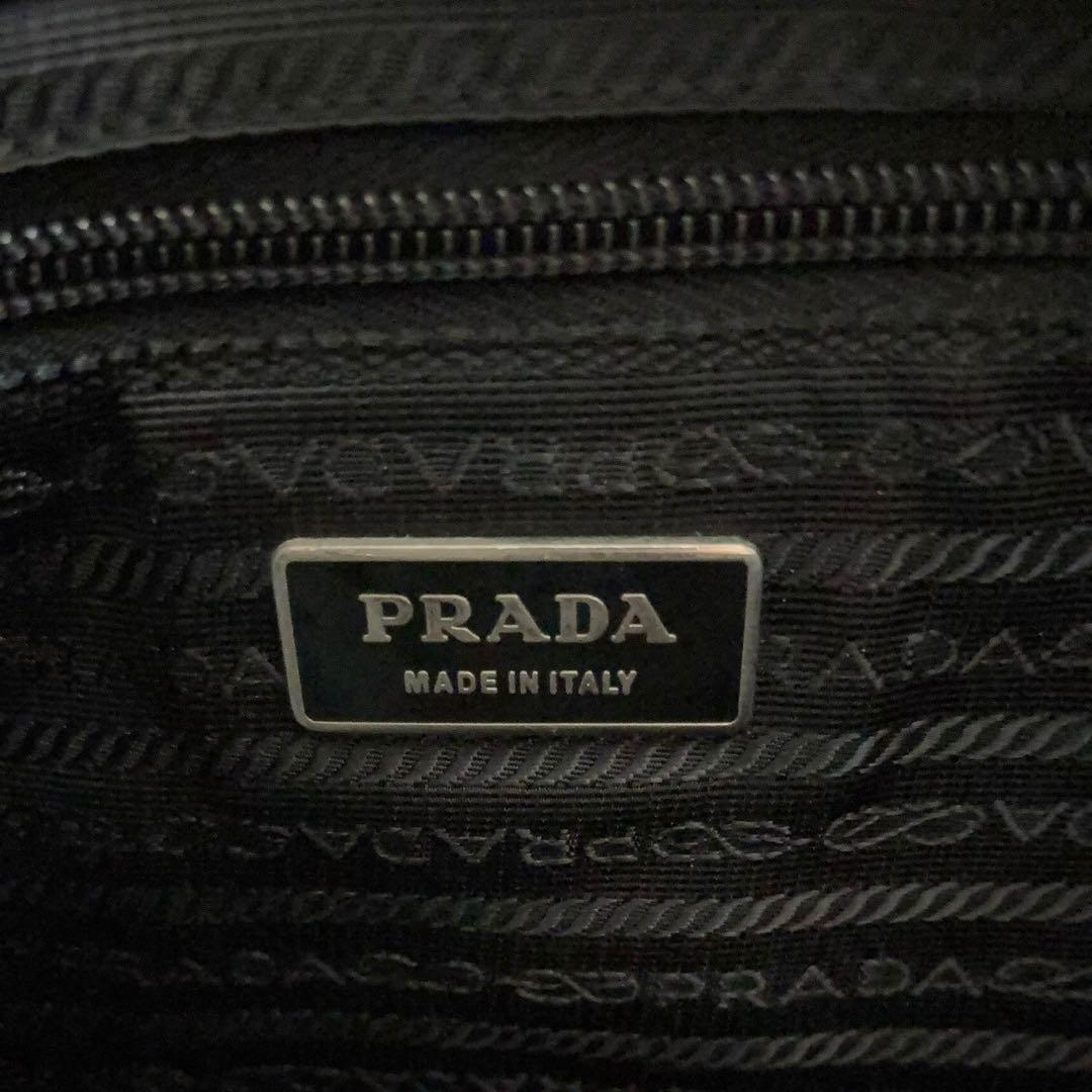 本物 PRADA プラダ VA0251 ナイロン ショルダーバッグ 黒 角擦れ