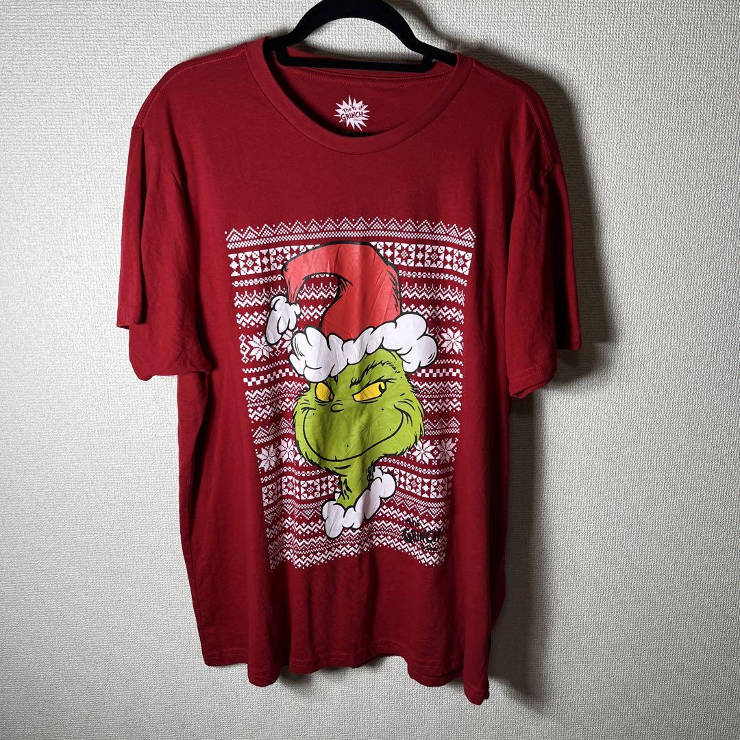 クリスマスカレイド2020 それは素敵な、クリスマスでした。 直筆サインTシャツ ザ グリンチ クリスマス Tシャツ 赤 XL