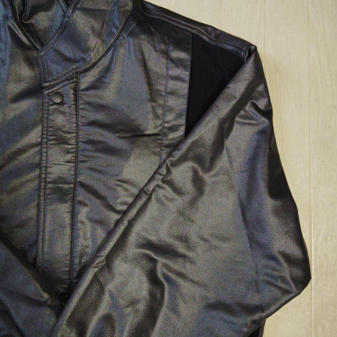 【GULK】　ブラックレザー シングルライダースジャケット　サイズM