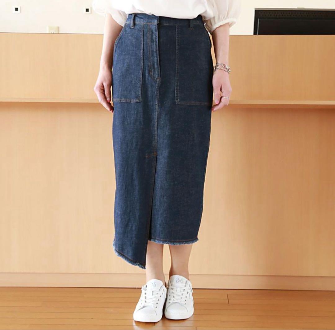 現行品【美品】 Priority カットオフ デニム タイト スカート